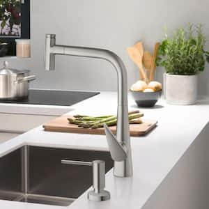 Talis Select S Single-Handle Pull-Down Sprayer Kitchen Faucet in Steel Optic