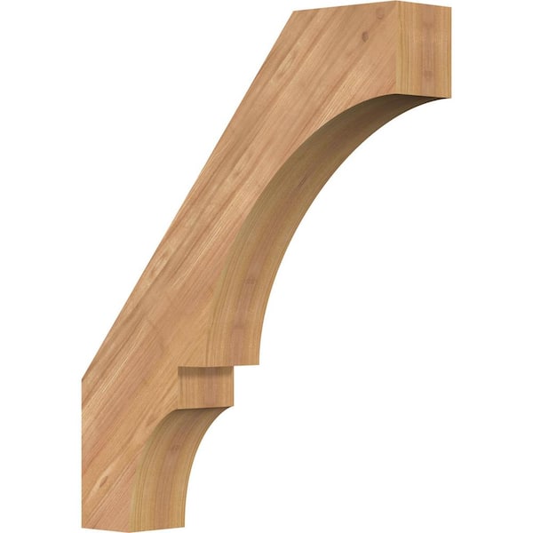 Ekena Millwork 3 1/2"W x 18"D x 22"H Balboa Smooth Knee Brace, Western Red Cedar