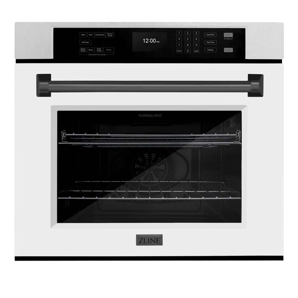 Autograph Edition 30 in. Single Electric Wall Oven in Fingerprint Resistant Stainless Steel, Matte White and Matte Black