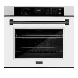 Autograph Edition 30 in. Single Electric Wall Oven in Fingerprint Resistant Stainless Steel, Matte White and Matte Black