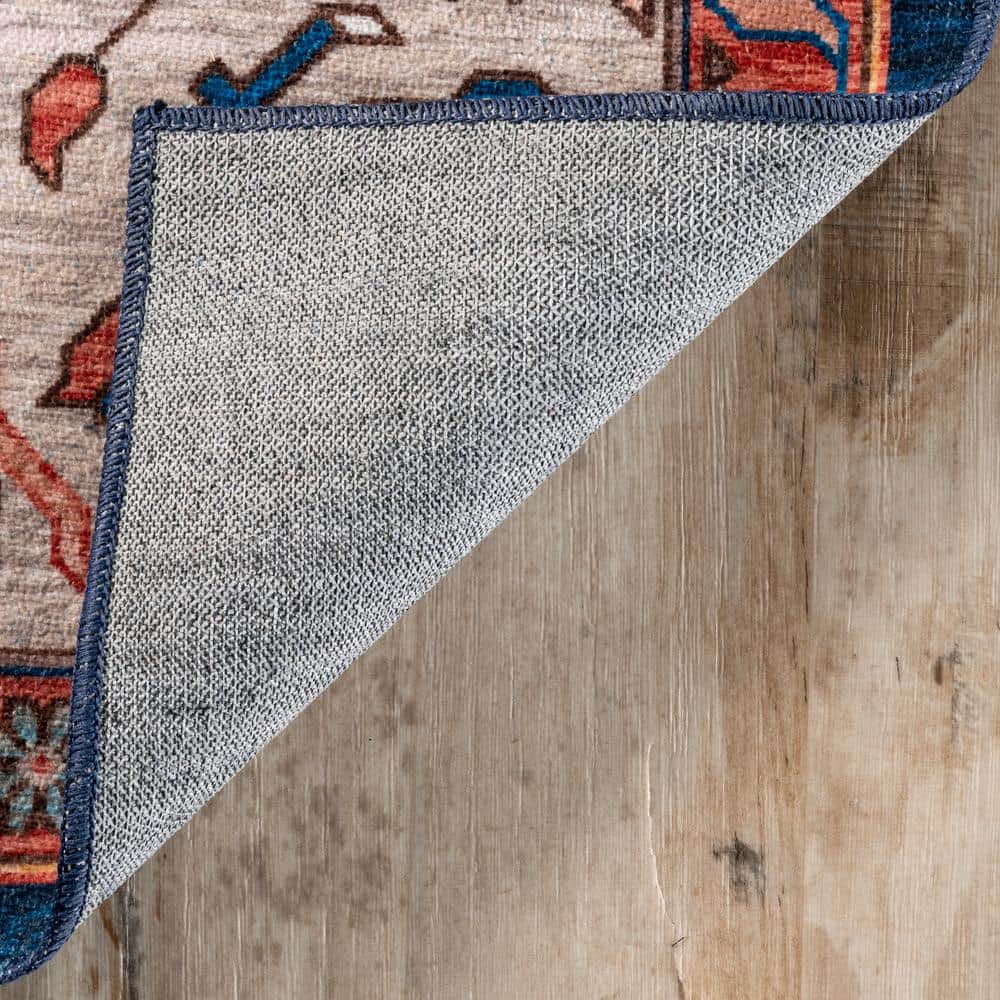 Eco-Friendly Reversible Rust Washable Area Rug, 3' x 5'