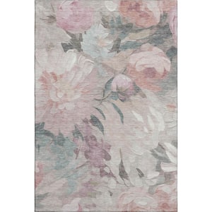 Mayfield Premium Machine Washable Abstract AMF2264 Beige 8 ft. x 10 ft. Area Rug