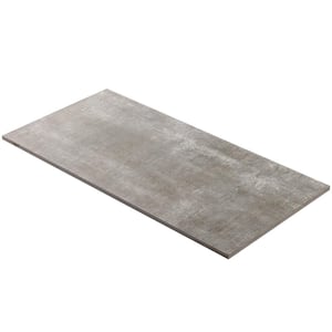 Essential Cement 4 in. x 8 in. x 10mm Dark Gray Matte Porcelain Floor and Wall Tile Sample