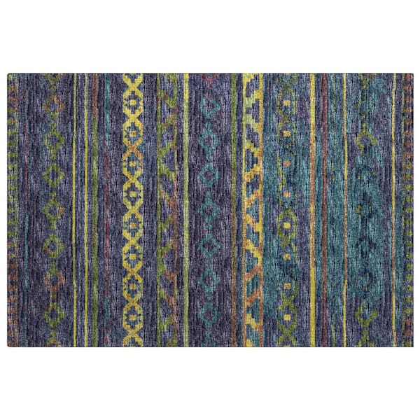 Dream Shag Premium Machine Washable Abstract ADS116 Multi 3 ft. x 4 ft. Area Rug