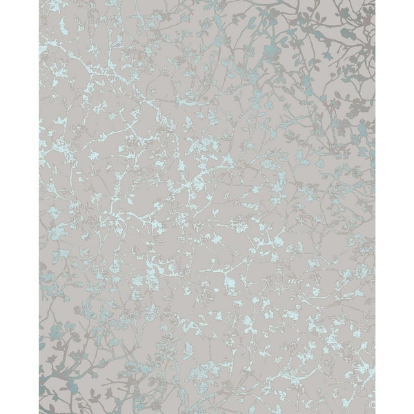 Decorline Palatine Teal Leaves Paper Strippable Wallpaper (Covers 56.4 sq. ft.)