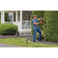 20 in. 3.8 AMP Corded Dual Action Electric Hedge Trimmer with Saw Blade Tip