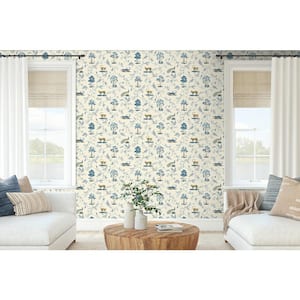 Villandry Azure Vinyl Peel and Stick Wallpaper Roll ( Covers 30.75 sq. ft. )