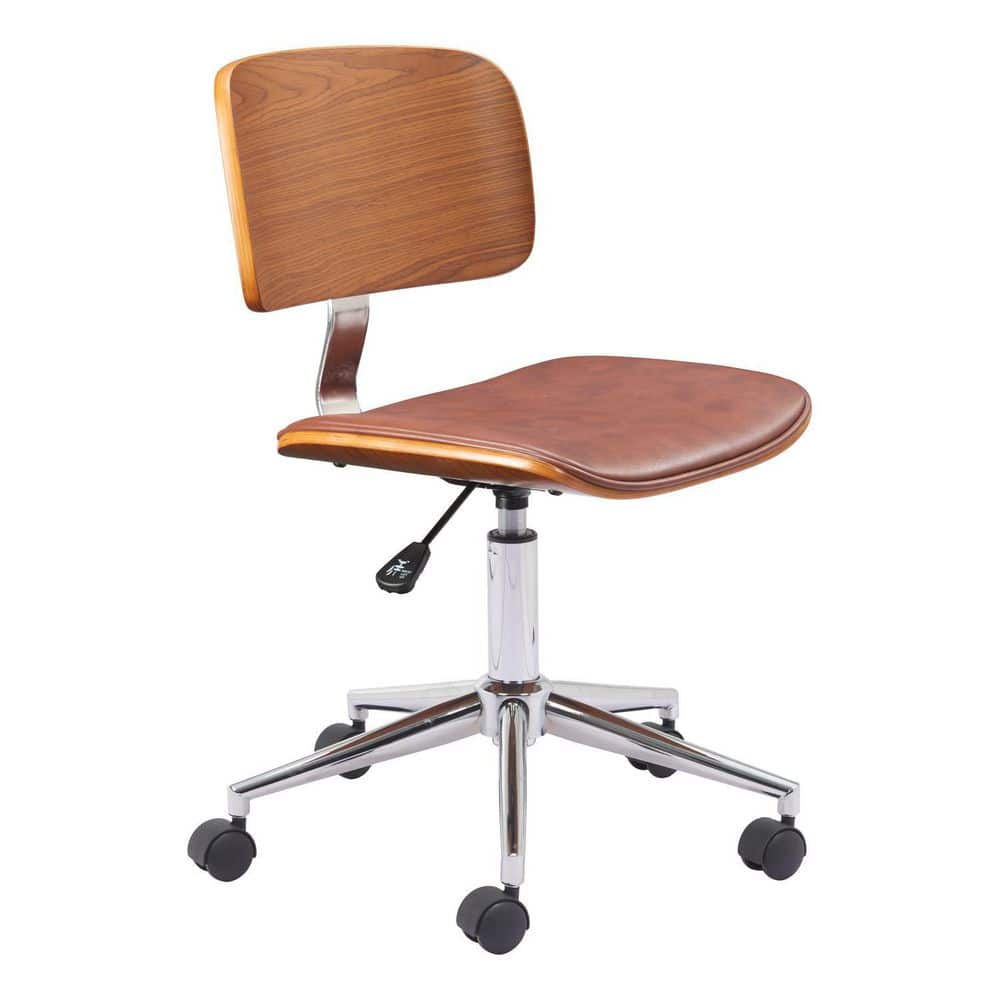 Vinyl Seat Adjustable Height Executive Chair in Brown with Adjustable Arms price history on PriceWatchPro