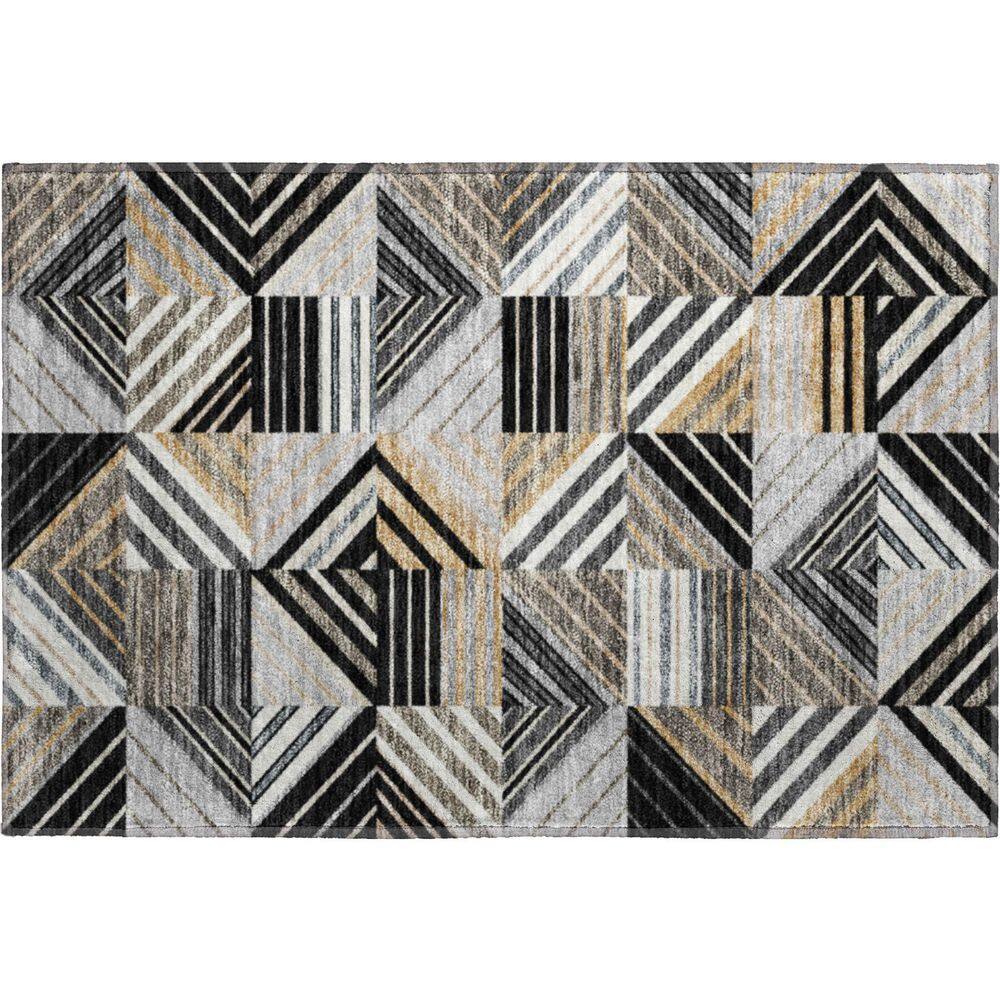 Mayfield Premium Machine Washable Abstract AMF2399 Black 2 ft. x 3 ft. Accent Rug price history on PriceWatchPro