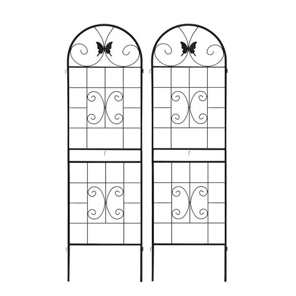 Unbranded Manhattan 71 in. Metal Grid Trellis-Heavy-Duty Galvanized Steel for Climbing Plants, Flowers, and Vegetables (2-Pack)