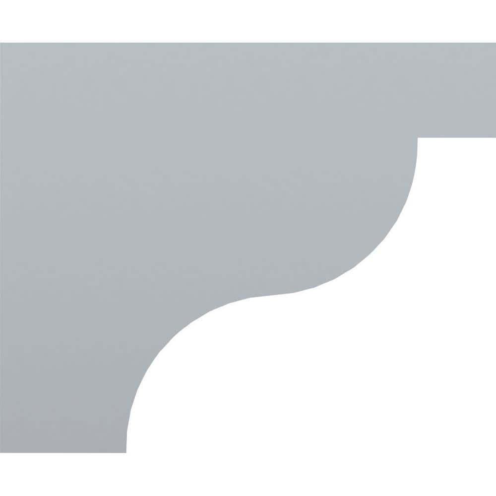 Primed Off-White Polyurethane Traditional Corbel, 7.25" Height