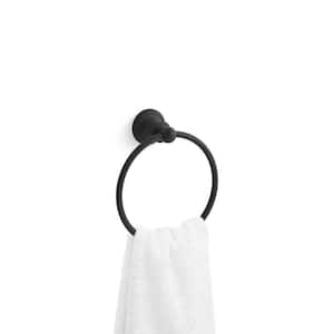 Capilano Towel Ring in Matte Black