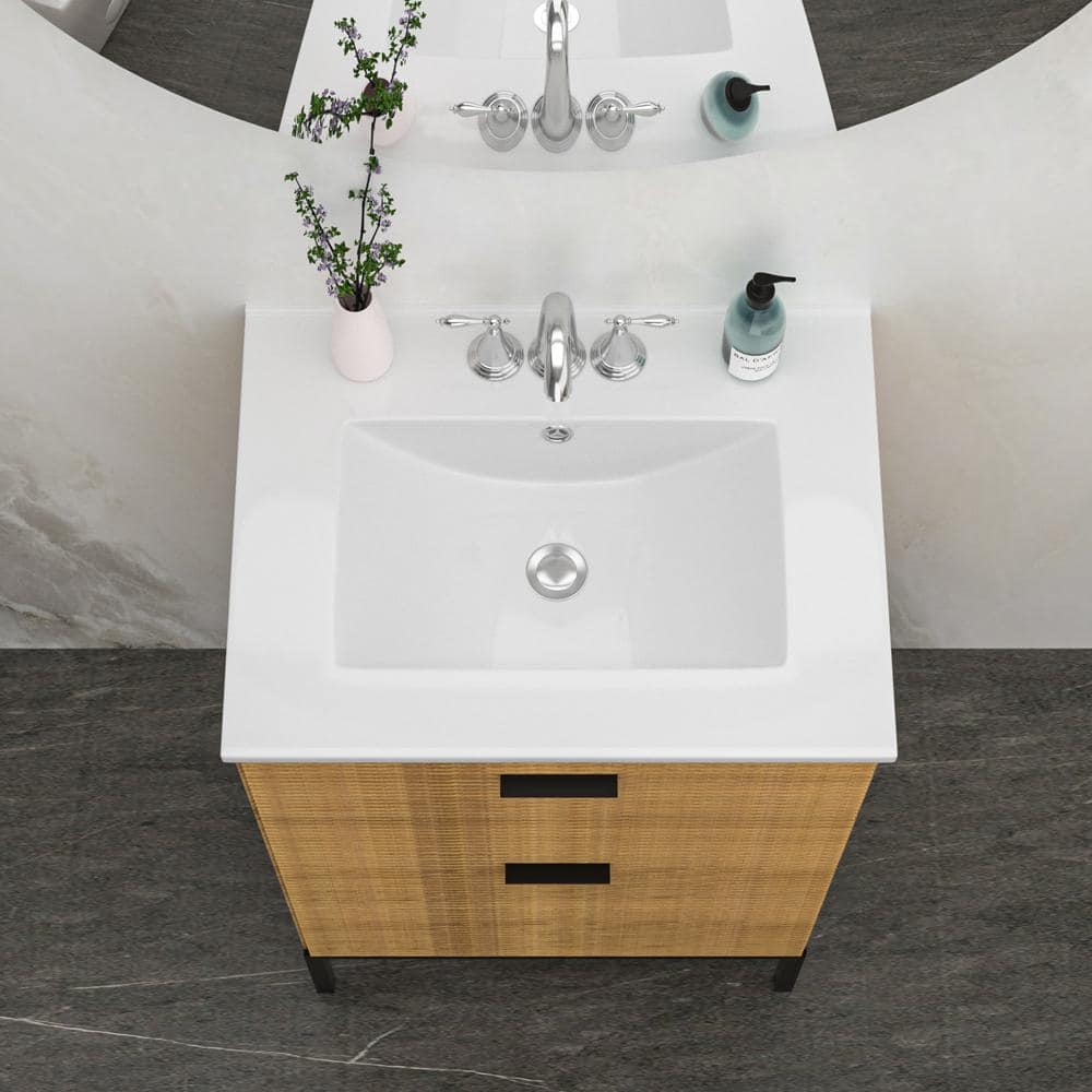 24 in. W x 18 in. D Ceramic Vanity Top in White