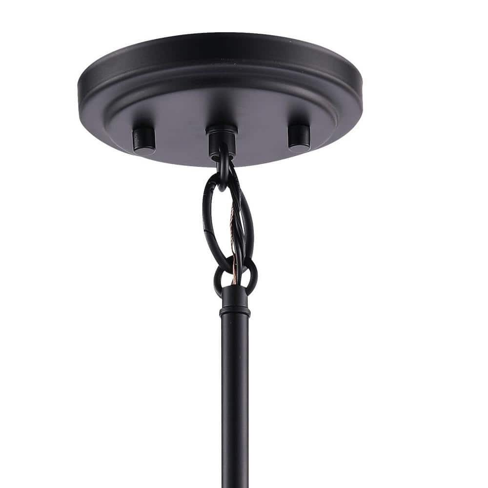 Winsley Mini Pendant in Coal and Stained Brass with Clear Seeded Glass