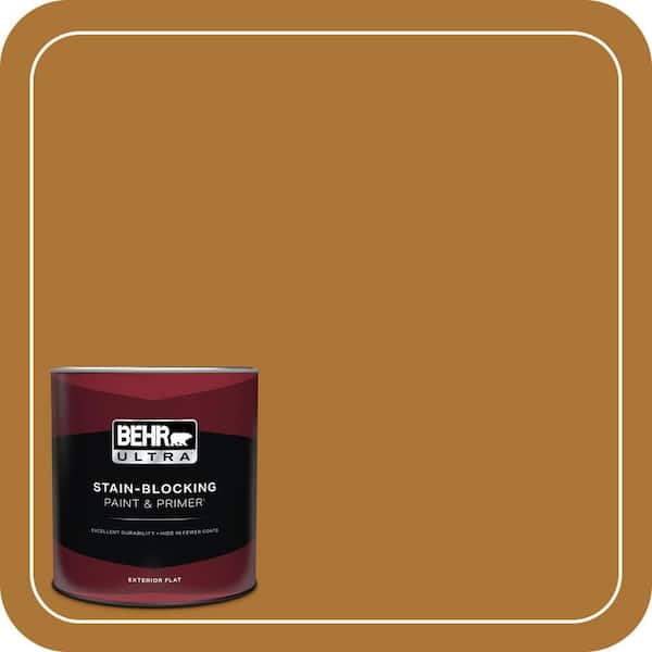 BEHR ULTRA 1 qt. #S-H-320 Enchanting Ginger Flat Exterior Paint & Primer