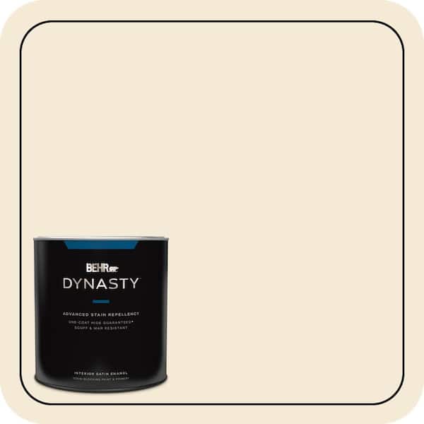 BEHR DYNASTY 1 qt. #BXC-47 Marquee White Satin Enamel Interior Stain-Blocking Paint and Primer