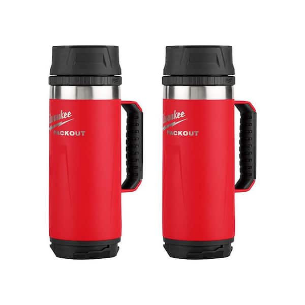 PACKOUT Red 18 Oz. Insulated Mug with Sip Lid (2-Pack)