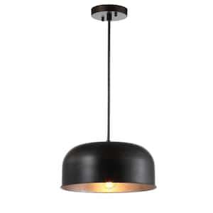 Avner 4-Watt 1-Light Gray Pendant-Light with Metal Shade