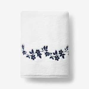 Legends Hotel Brighton Embroidered Navy Cotton Bath Sheet