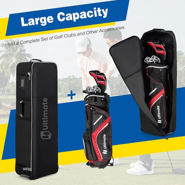 Gymax Golf Travel Bag Portable Foldable Soft-Sided Oxford