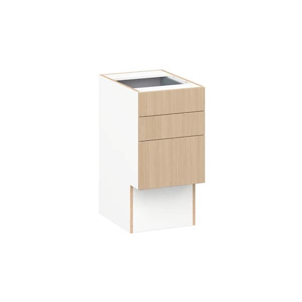 Timberline Mojavi Oak Slab Assembled Vanity ADA Drawer Base Cabinet with 3-Drawers (15 in. W x 30 in. H x 21 in. D)