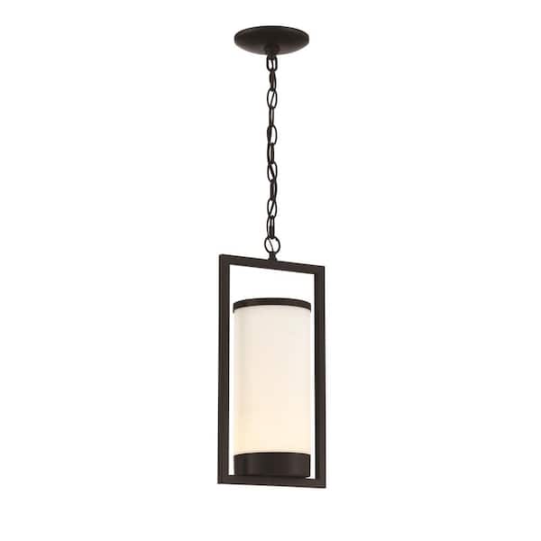 GLUCKSTEINELEMENTS Landon 1 Light Black LED Outdoor Pendant