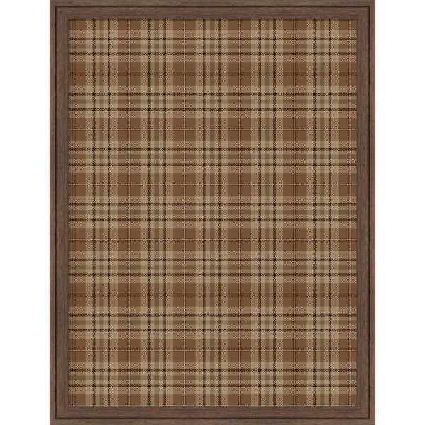 Florence 26 in. x 20 in. Brown Plastic Framed Canvas Magnetic Memo Board