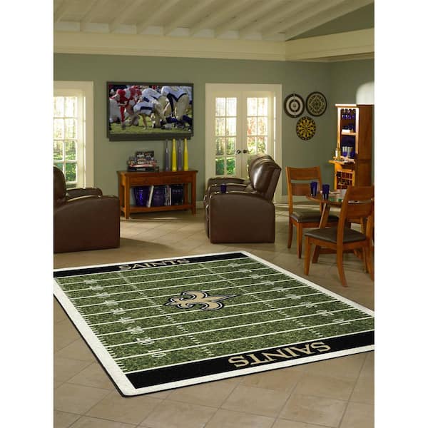 NEW ORLEANS SAINTS 6X8 HOMEFIELD RUG
