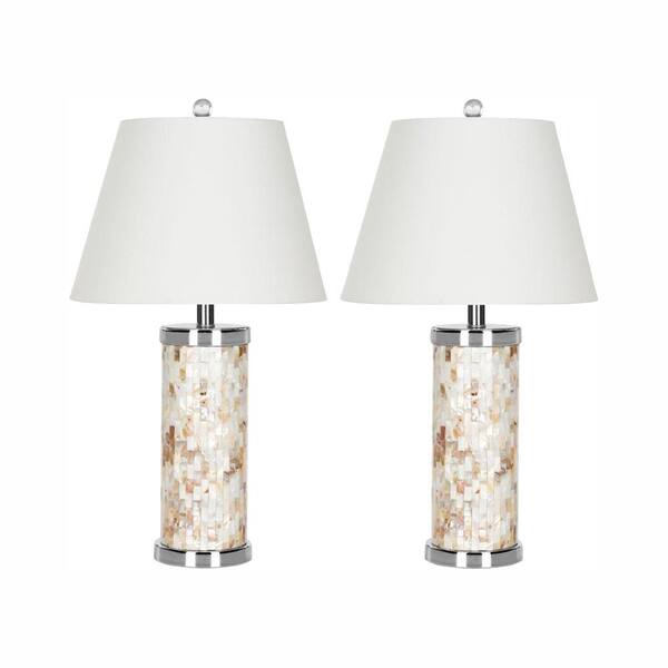 Safavieh Diana 21 5 In S Coumn Table Lamp With White Shade Set Of 2 Lit4110a Set2 The Home Depot S Coumn Table Lamp With, Mother Of Pearl Table Lamp Uk