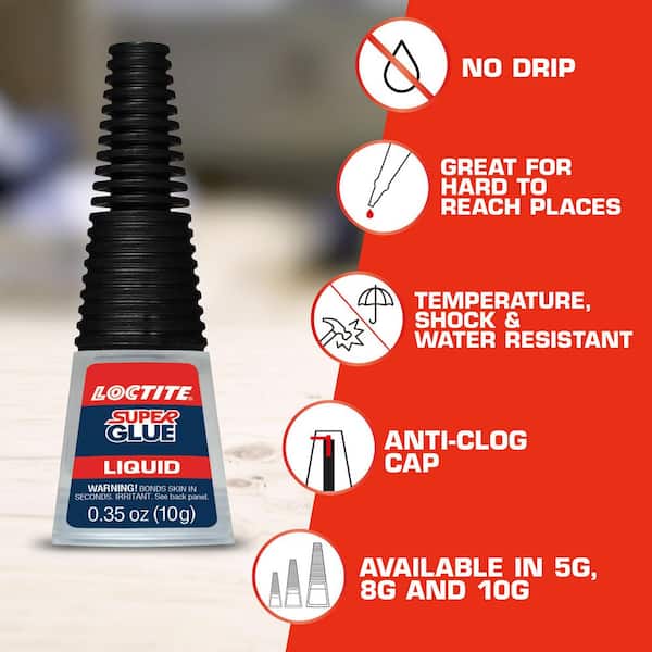 Super Glue 0.35 oz. Longneck Liquid Clear Bottle (6 pack)