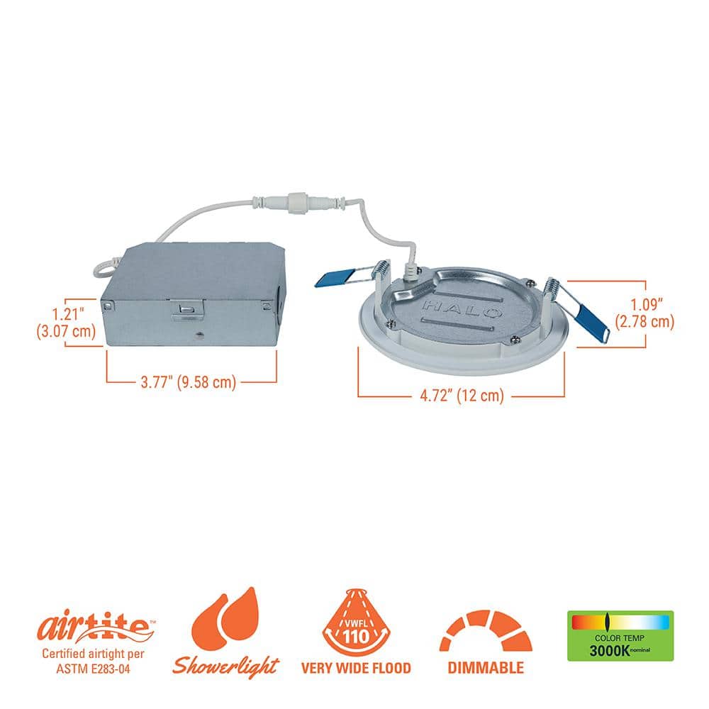 Bright White Aluminum LED Recessed Lighting 24-Pack