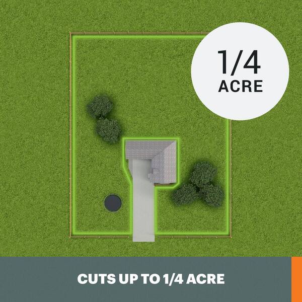 Worx 20 Volt 8 In 4 0 Ah Robotic Landroid Mower Brushless Wheel Motors Wifi Plus Phone App 1 4 Acre Wr147 The Home Depot