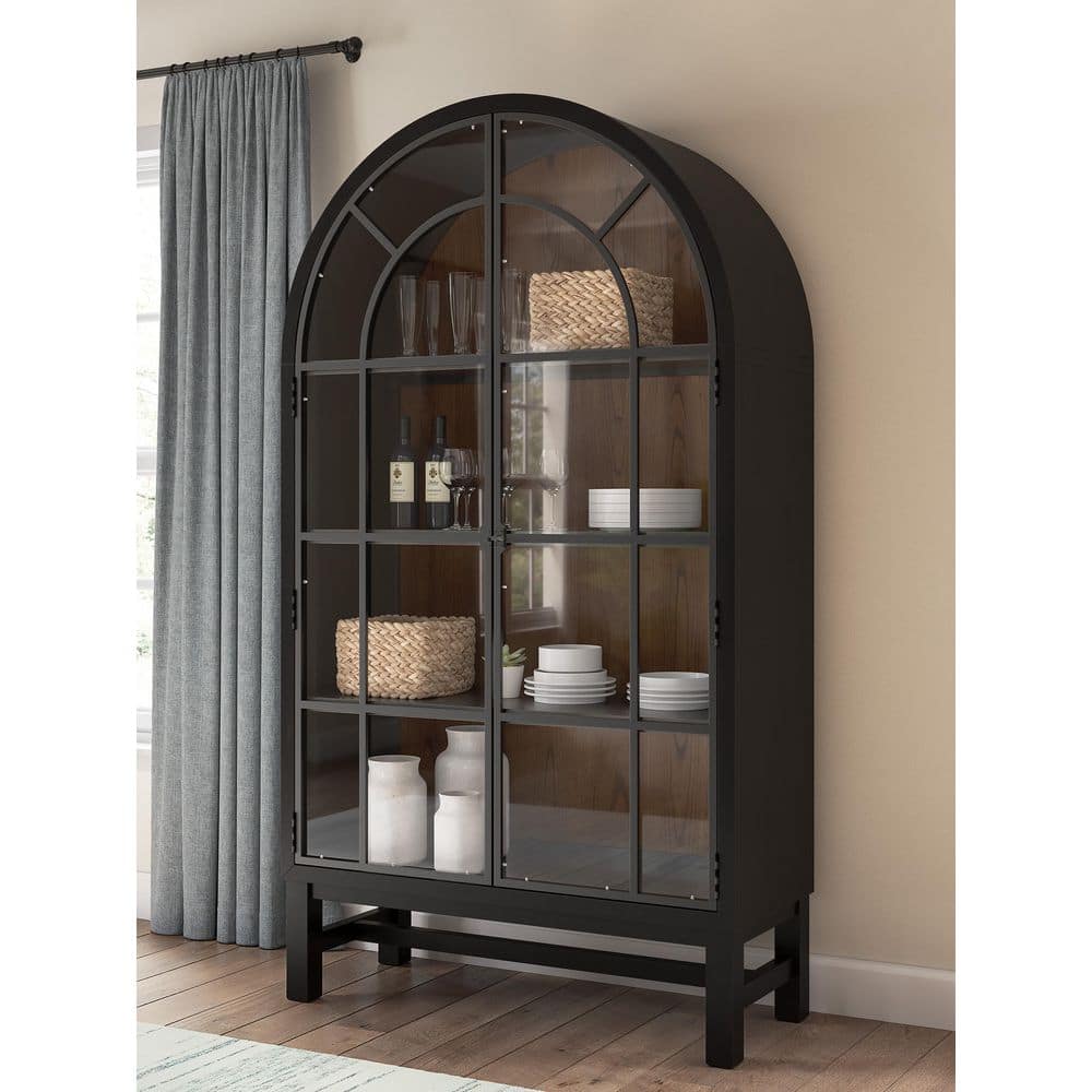 Chadworth Black 44 in. Display Cabinet with Glass Doors price history on PriceWatchPro