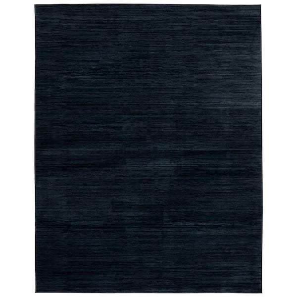 Vision Black 11 ft. x 15 ft. Solid Marle Area Rug