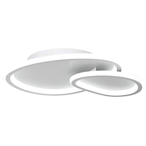aiwen Modern 18.89 in. 2-Light Integrated LED Flush Mount Creative Design Close to Ceiling Lighting