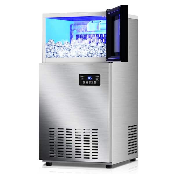 WhizMax Commercial Ice Maker Machine 160lbs/24H, Stainless Steel Under  Counter ice Machine with 44lbs Ice Storage Capacity, Freestanding Ice  Maker(5 *