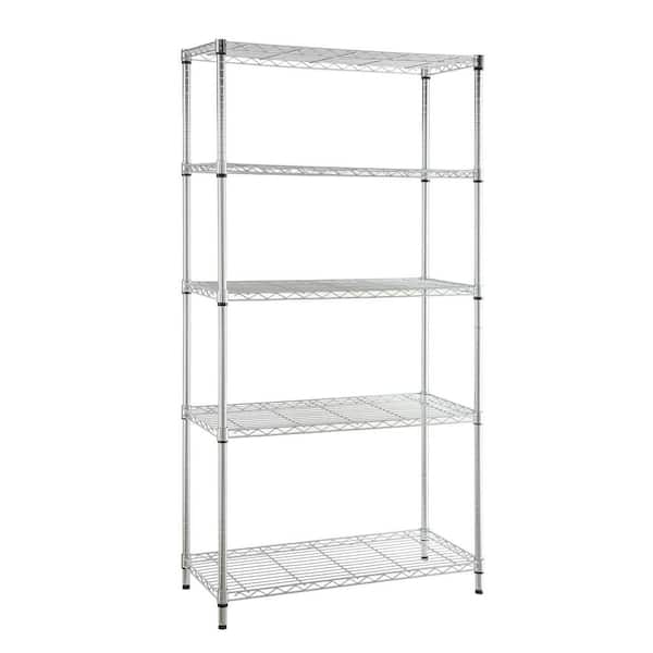 Hdx Chrome 5 Tier Heavy Duty Metal Wire, Home Depot Commercial Shelving