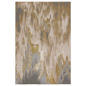 Cynan Yellow 6 ft. 7 in. x 9 ft. 6 in. Abstract Area Rug