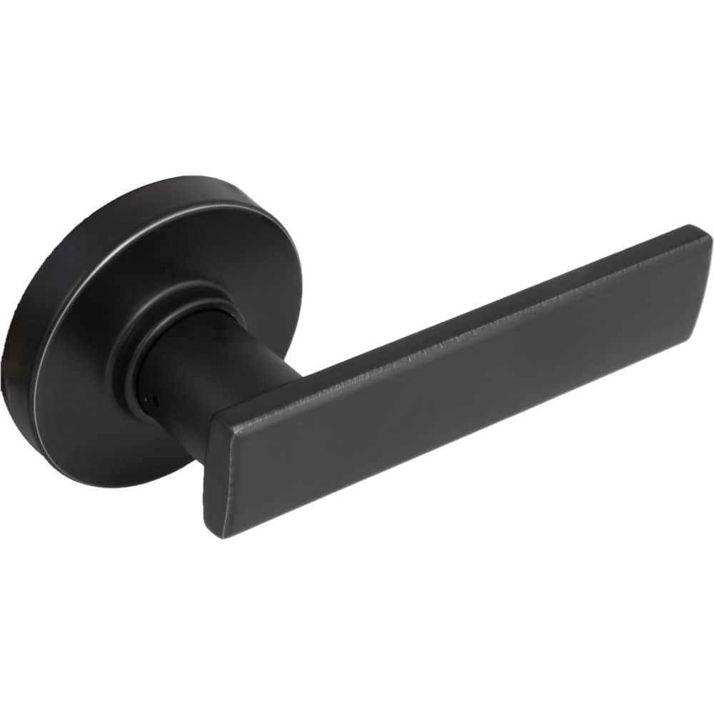 Defiant Westwood Matte Black Hallcloset Door Lever With Round Rose 32ls1x903c The Home Depot 7430