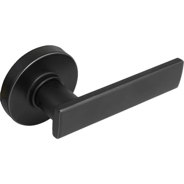 Defiant Westwood Matte Black Hall/Closet Door Lever with Round Rose