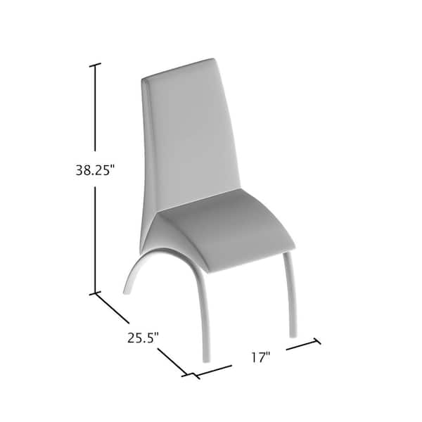 Audna Black Leatherette Upholstered Dining Chair (Set of 2)