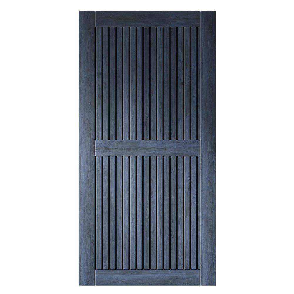 ST 40 in. x 80 in. C-Panel Solid Core Navy Vertical Stripe Design Pine Wood Interior Sliding Barn Door Slab price history on PriceWatchPro
