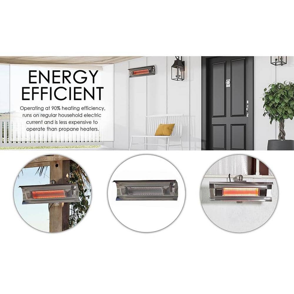 Stainless Steel Wall Mounted Infrared Electric Patio Heater