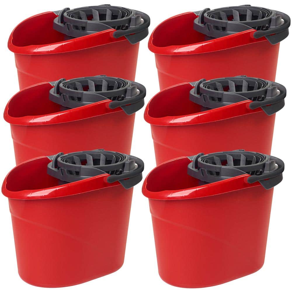 WaveBrake 4.5 Gal. Red Plastic Dirty Water Bucket