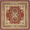 SAFAVIEH Lyndhurst Red/Black 8 ft. x 8 ft. Square Border Medallion ...