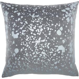 Luminescence Light Gray 18 in. x 18 in. Throw Pillow