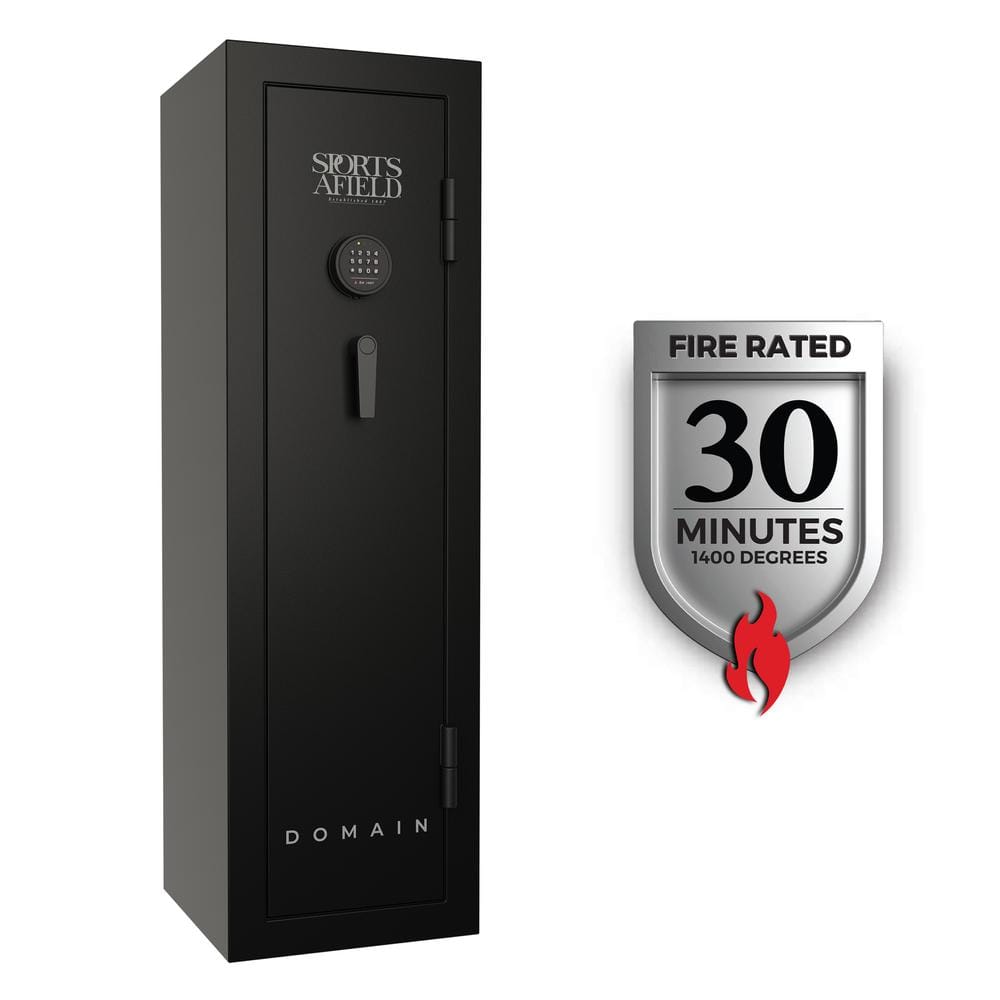 Black Fireproof Digital Gun Safe with Dual Lock System