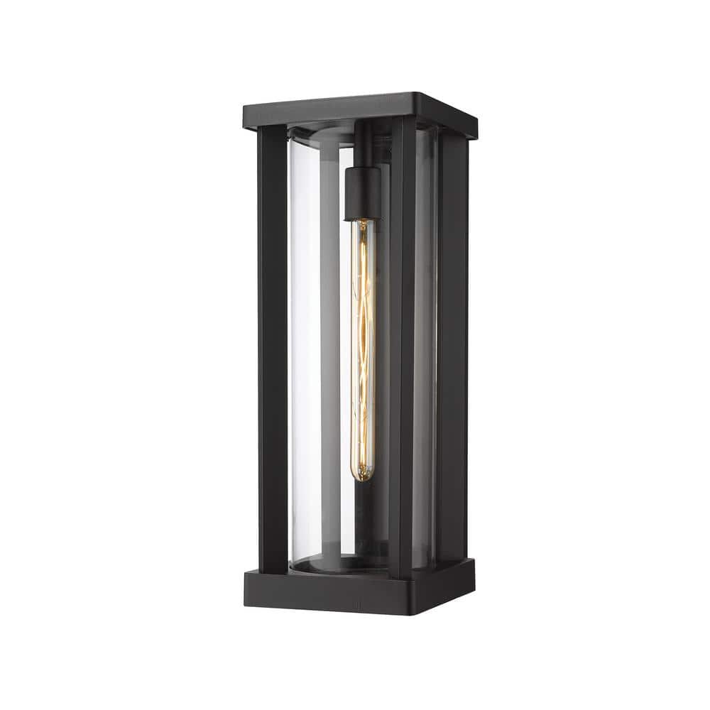 Glenwood Black Outdoor Hardwired Wall Sconce with No Bulbs Included