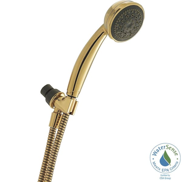 Peerless 5-Spray Hand Shower with Pause in Polished Brass