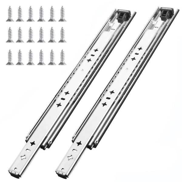 36 in. Zinc Plated Cold Rolled Steel Undermount Soft-Close Heavy Duty Ball Bearing Drawer Slides 1 Pair